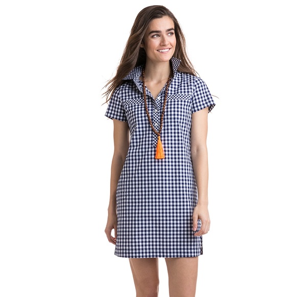 Vineyard Vines Dresses & Skirts - VINEYARD VINES Gingham Shirt Dress